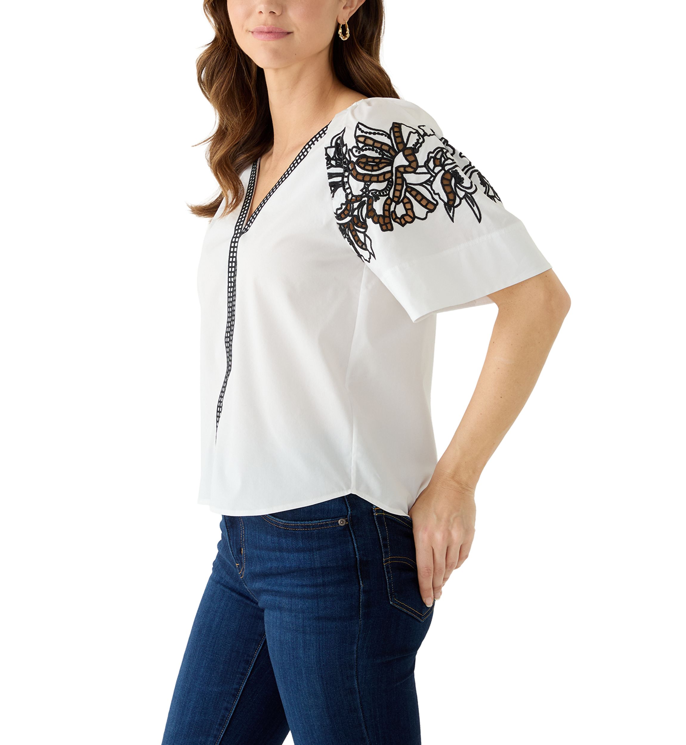 PHILOSOPHY BY REPUBLIC Women's Dolman Sleeve Embroidered Blouse | Belk