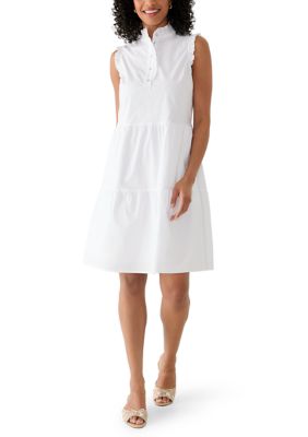 PHILOSOPHY BY REPUBLIC Women's Ruffle Shoulder Tiered Henley Dress