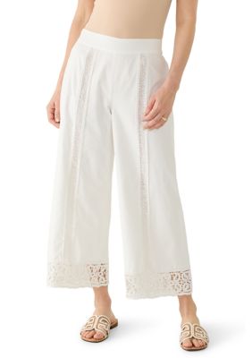 PHILOSOPHY BY REPUBLIC Women's Crochet Hem Cropped Pants