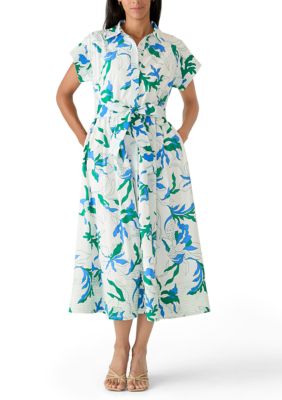 PHILOSOPHY BY REPUBLIC Women's Short Sleeve Garden Print Dress