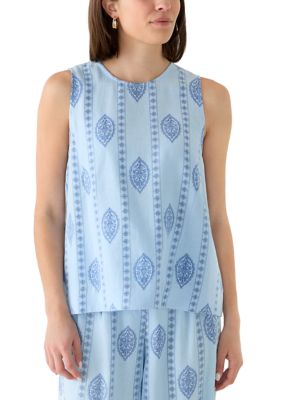 PHILOSOPHY BY REPUBLIC Women's Sleeveless A-Line Vine Print Blouse