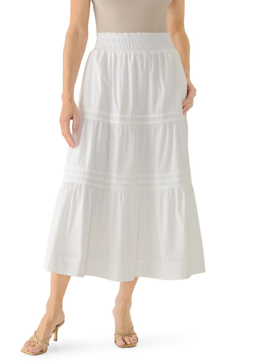 PHILOSOPHY BY REPUBLIC Women's Pull On Tier Midi Skirt | Belk