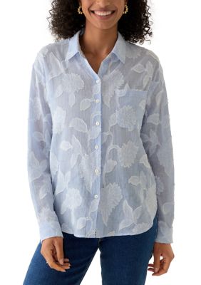 PHILOSOPHY BY REPUBLIC Women's Long Sleeve Striped Shirt