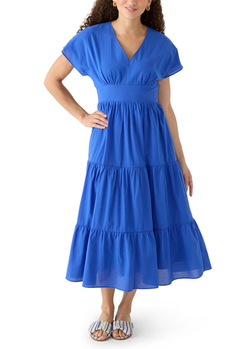 silk a line midi dress DOROTHY A-Line Midi Dress with Waist Tie in Silk Georgette – Santorelli