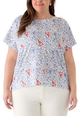 PHILOSOPHY BY REPUBLIC Women's Plus Size Short Dolman Sleeve Knit Shirt