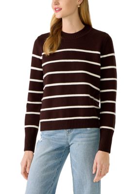Philosophy For The Republic Women's Long Sleeve Striped Crew Neck Pullover, XL