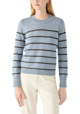 Philosophy For The Republic Women's Long Sleeve Striped Crew Neck Pullover, XL