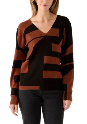 PHILOSOPHY BY REPUBLIC Women's V-Neck Sweater, Medium