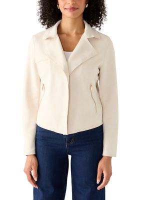 MUSE Republic Clothing Women's Vegan Suede Moto Jacket, Small