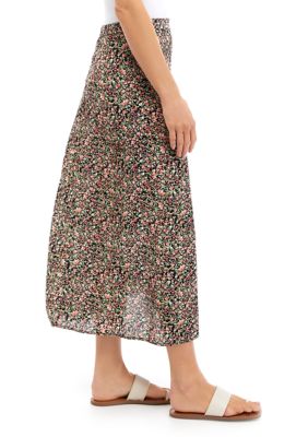 Women's Ditsy Floral Front Seam Midi Skirt