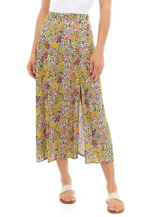 Philosophy Women's Ditsy Floral Front Seam Midi Skirt
