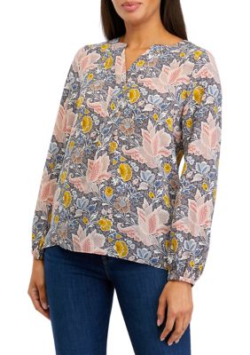 Women's Blouson Sleeve Printed Blouse