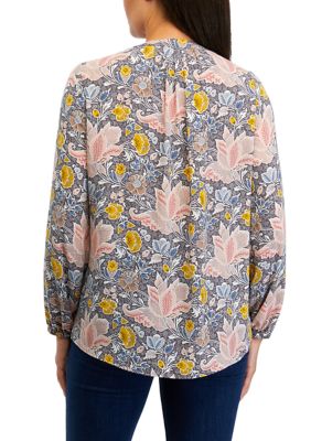 Women's Blouson Sleeve Printed Blouse