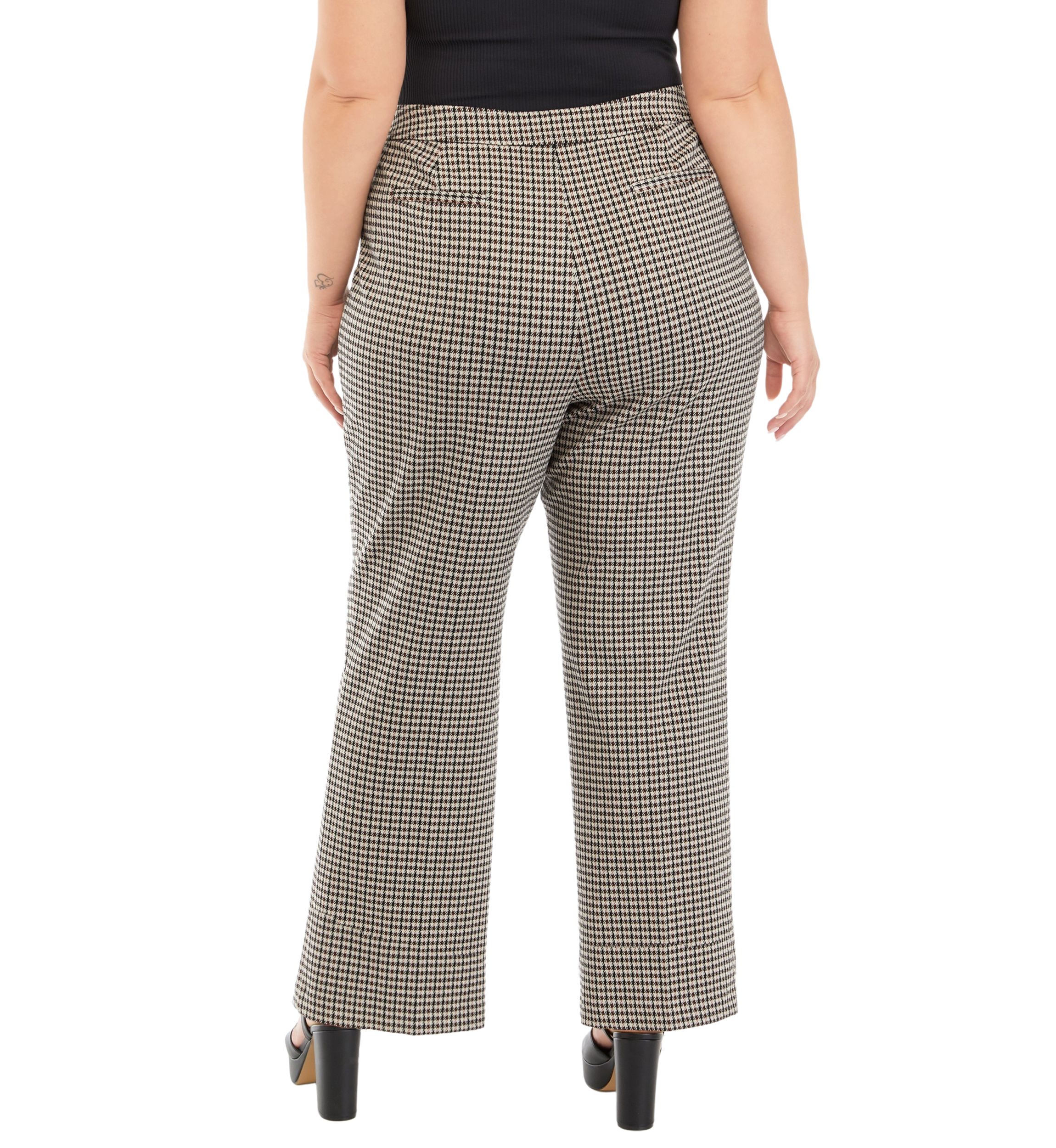 Plus Size Pull On Wide Leg Trousers