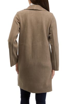 Women's Drape Front Suede Duster Cardigan