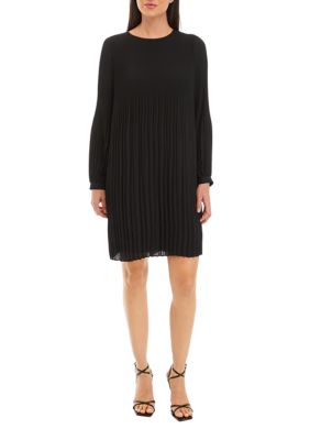 Long Sleeve Pleated Dress