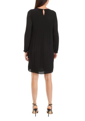 Long Sleeve Pleated Dress