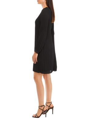 Long Sleeve Pleated Dress