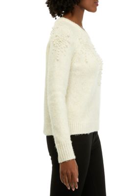 Women's Long Sleeve Pearl Yoke Sweater