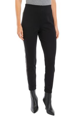 Embroidered Tux Stripe Ponte Pants