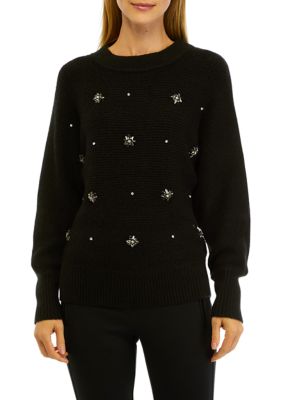 Women's Jewel Embroidered Sweater