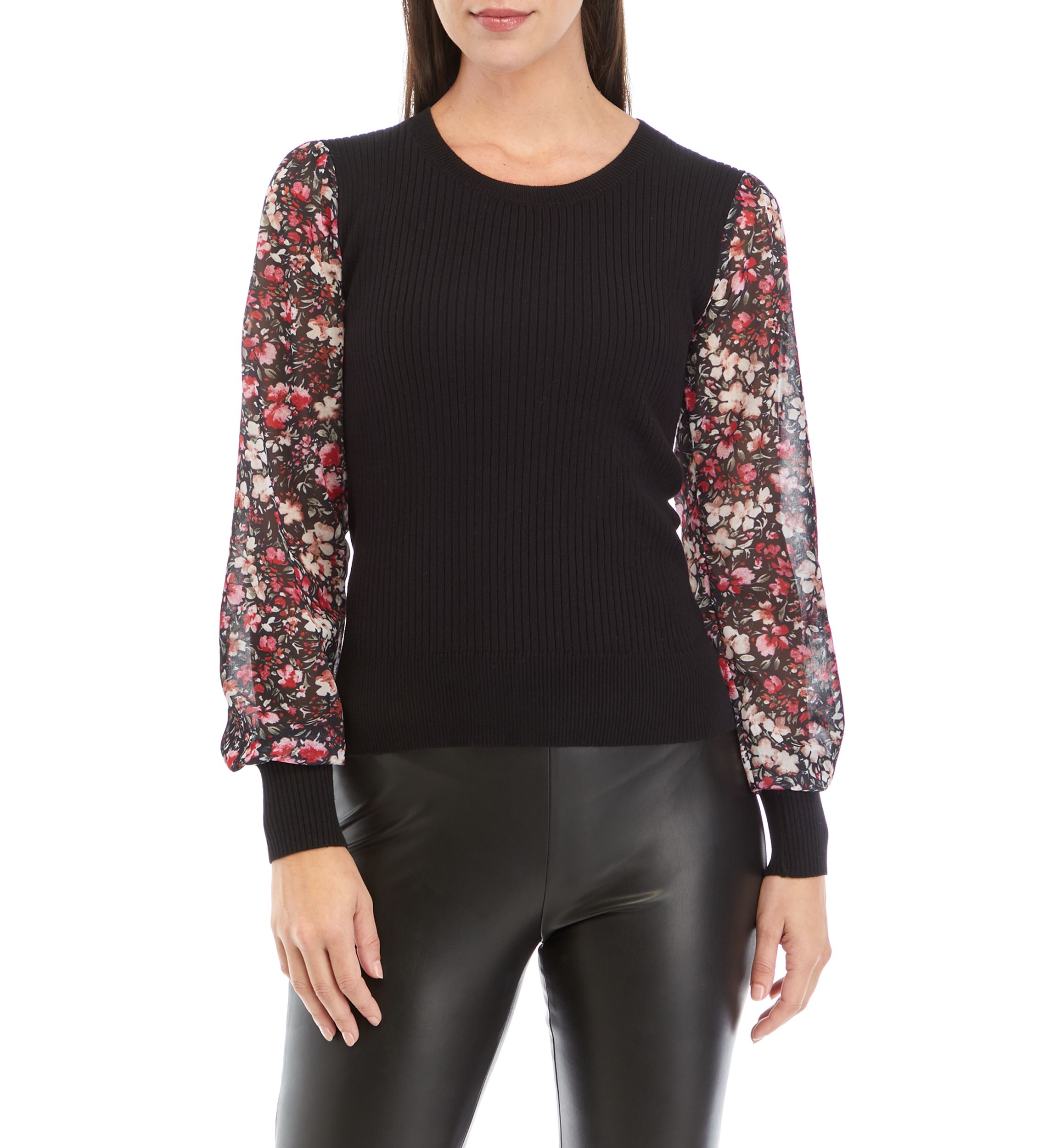 Womens Floral Sleeve Top 
