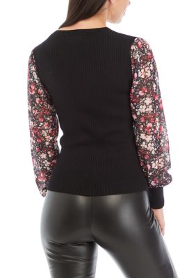 Women's Floral Sleeve Top