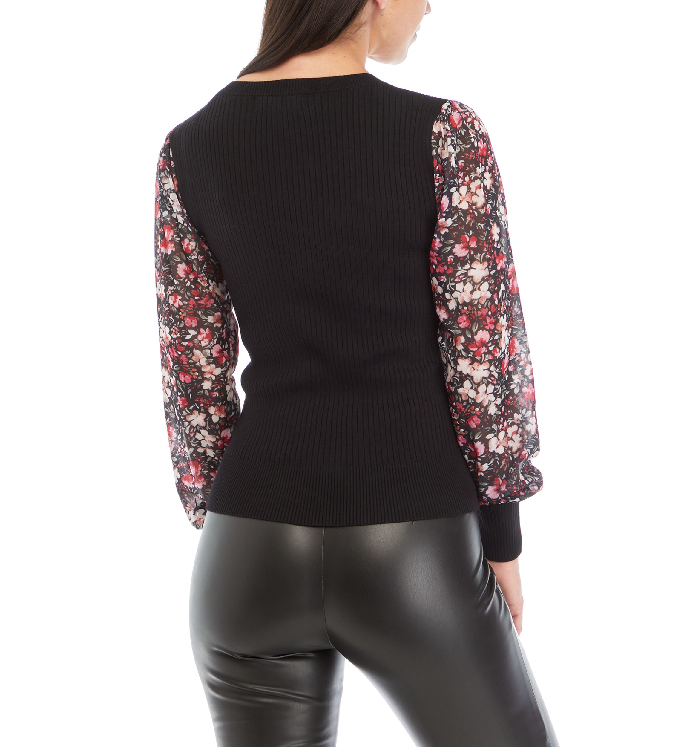 Womens Floral Sleeve Top 