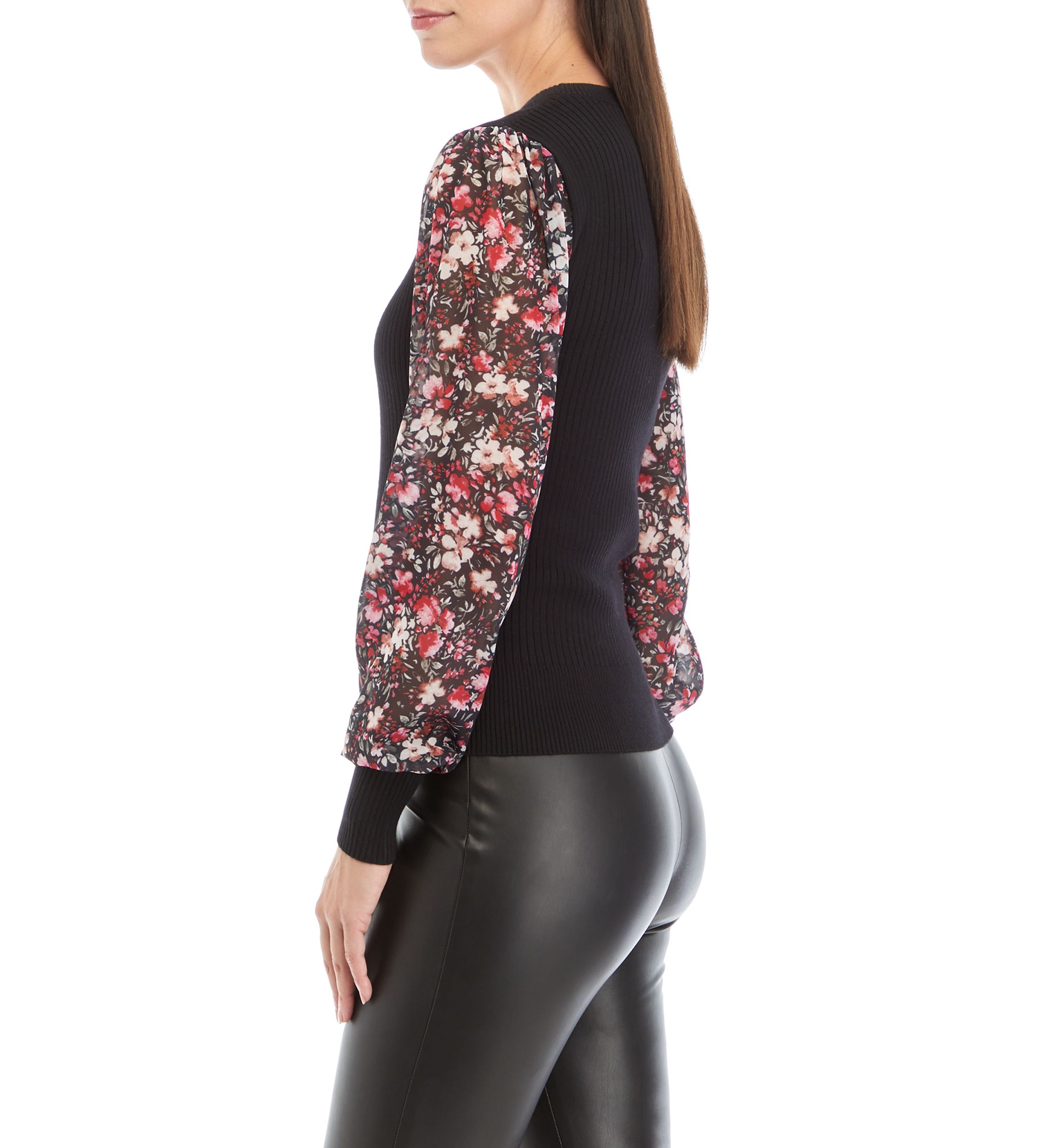 Womens Floral Sleeve Top 