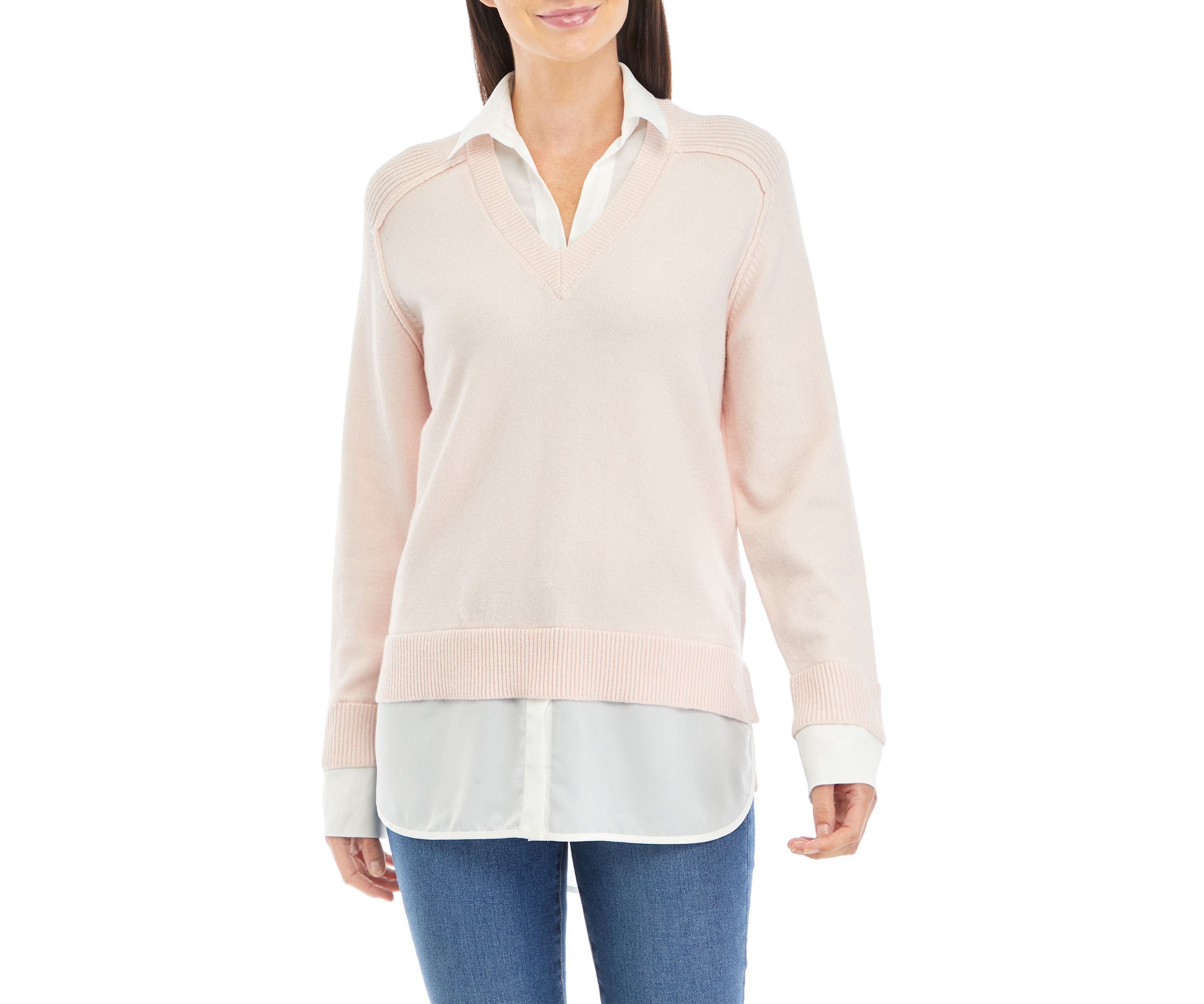 Womens 2Fer Sweater 