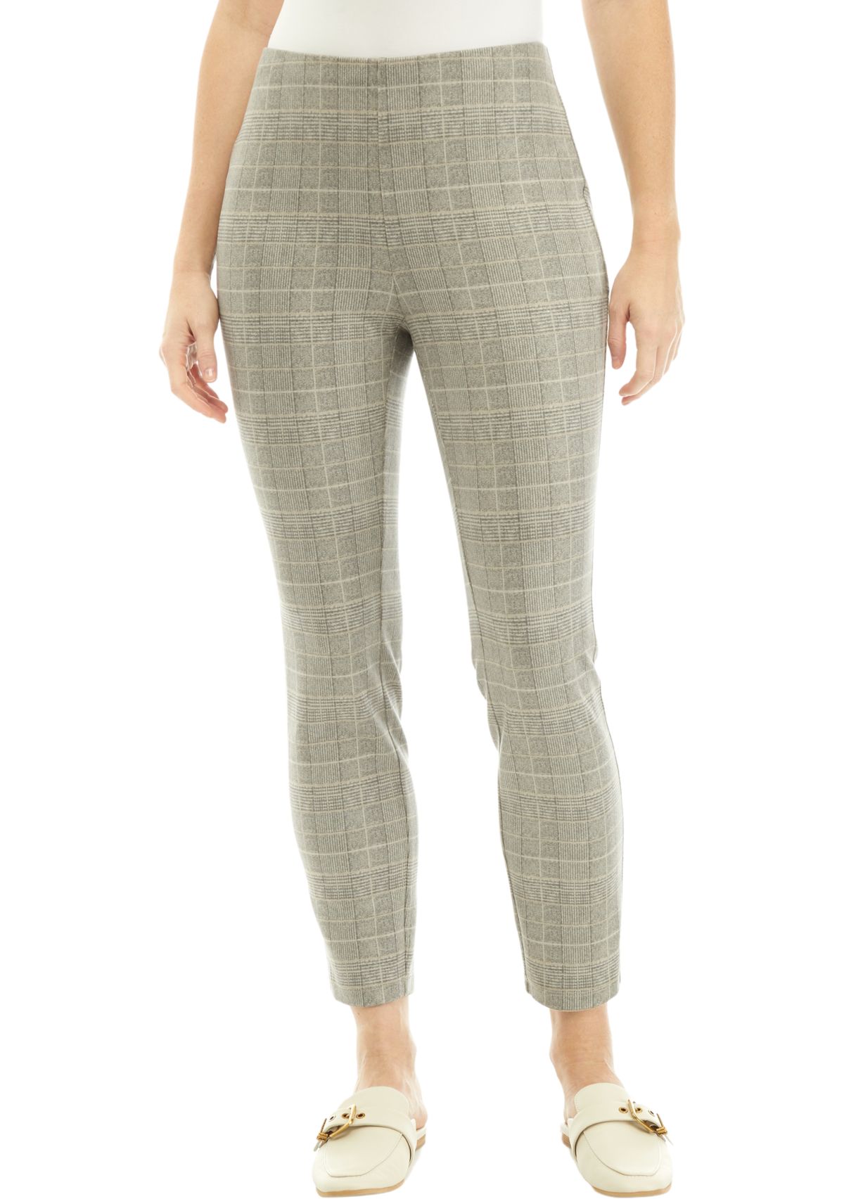 Womens Menswear Slim Faux Suede Pants