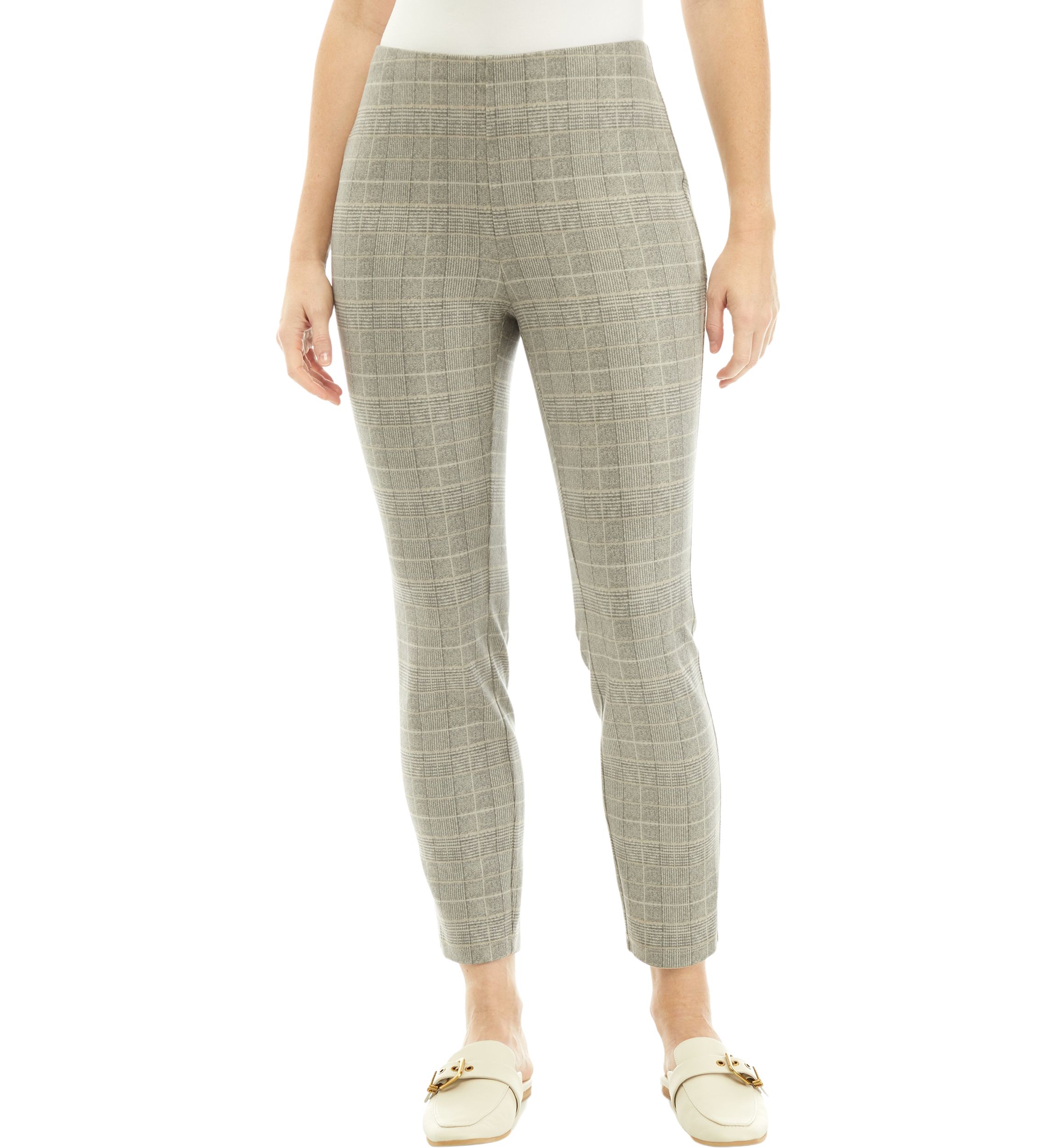 Womens Menswear Slim Faux Suede Pants