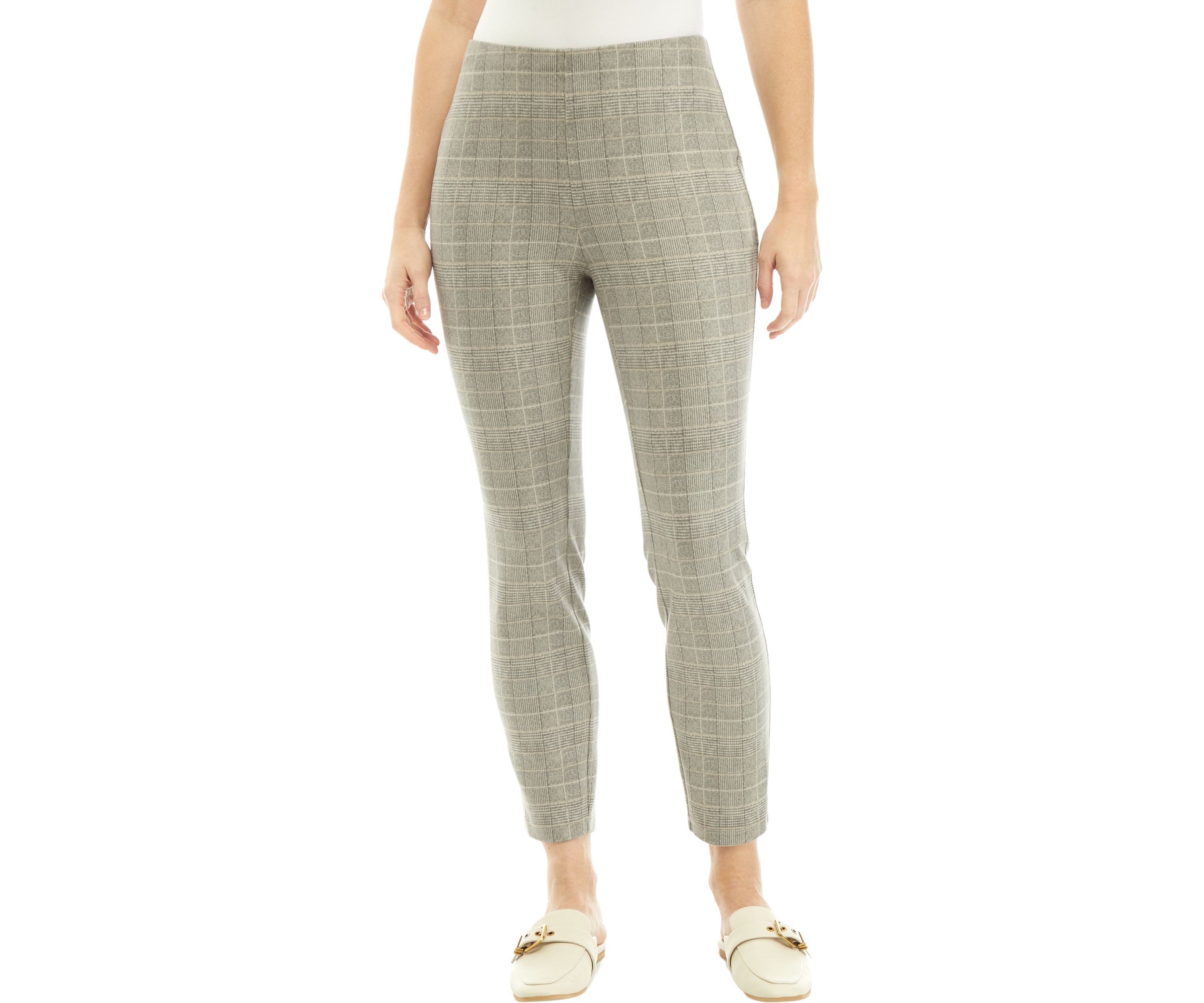 Womens Menswear Slim Faux Suede Pants