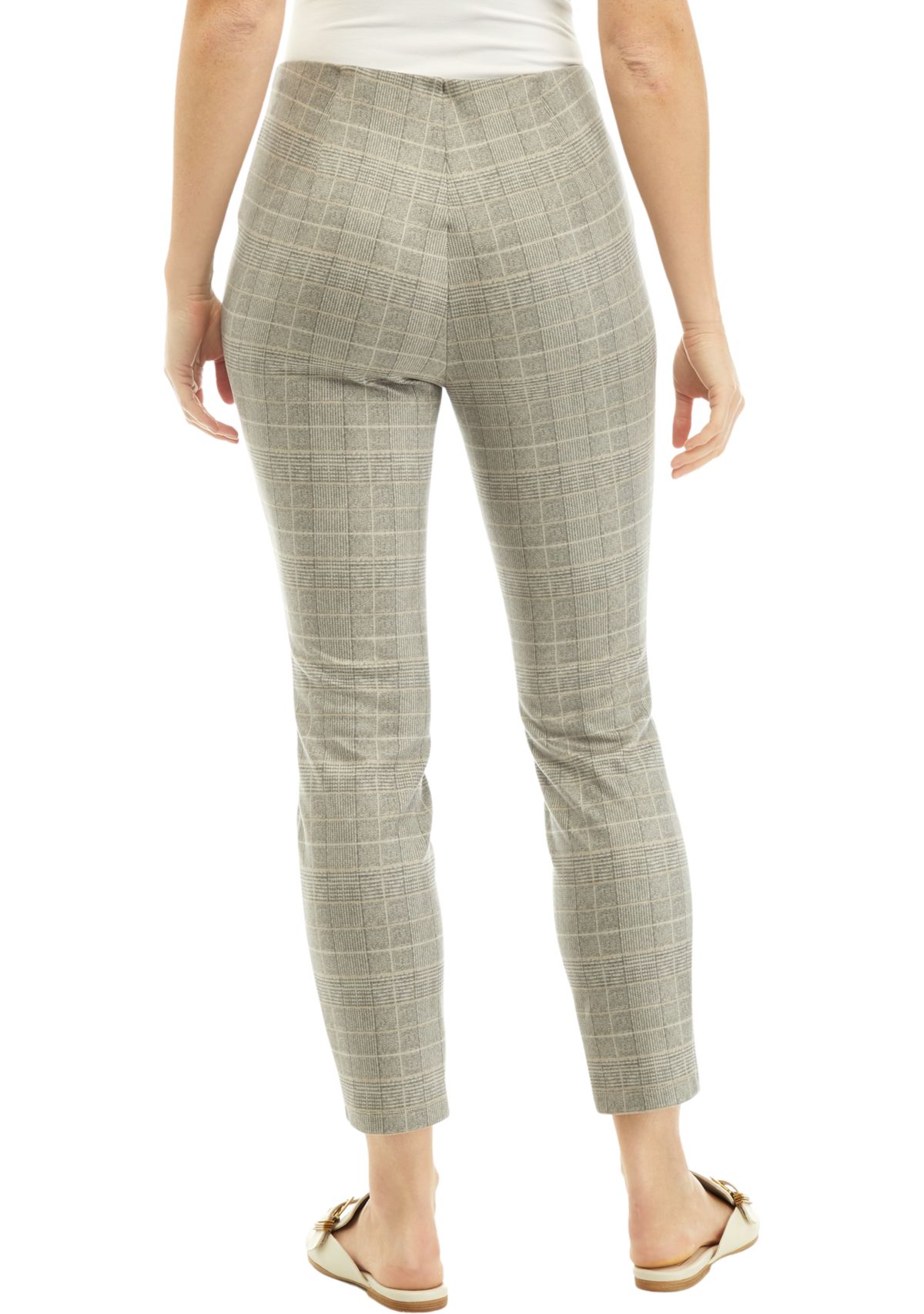 Womens Menswear Slim Faux Suede Pants