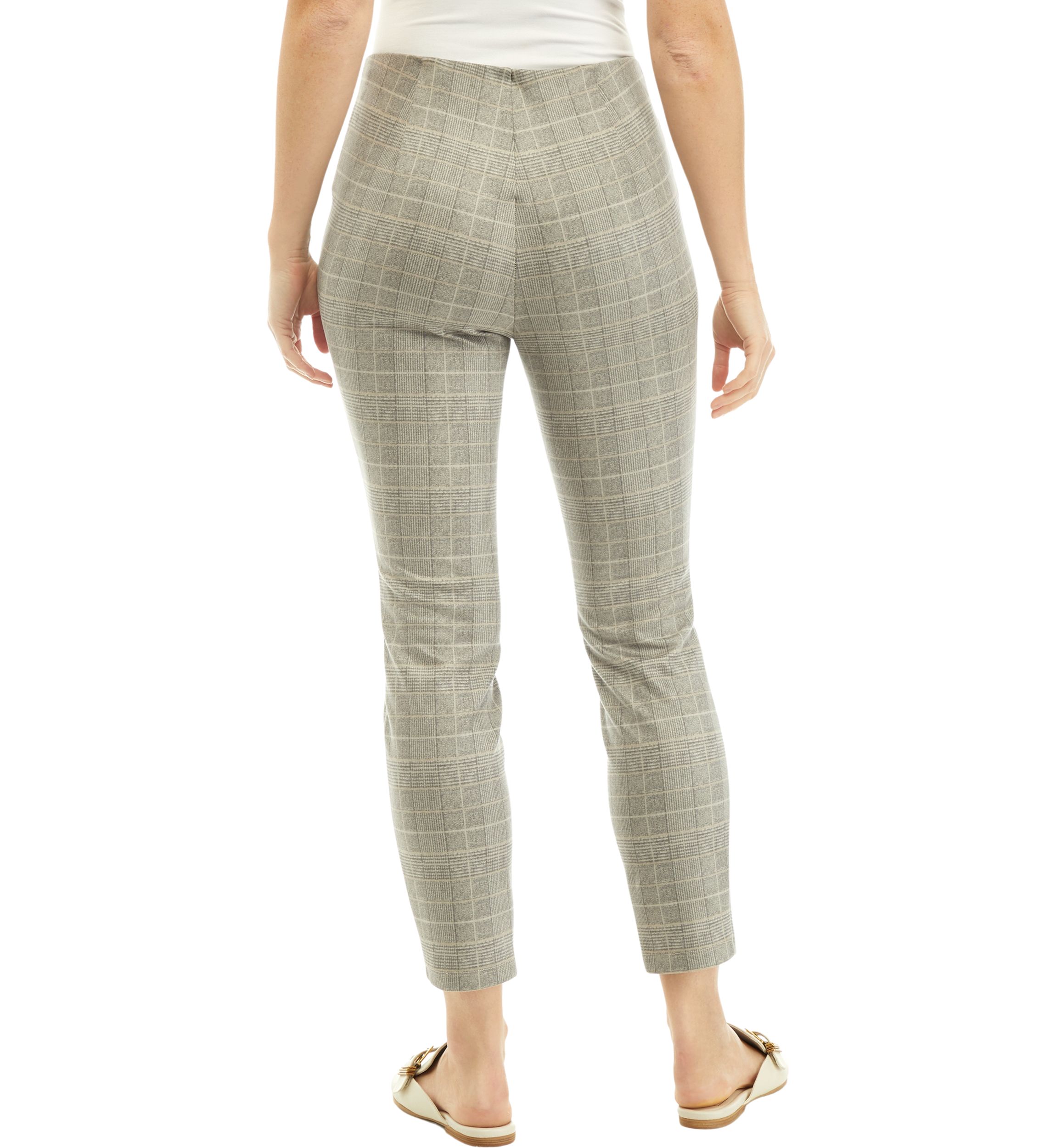 Womens Menswear Slim Faux Suede Pants