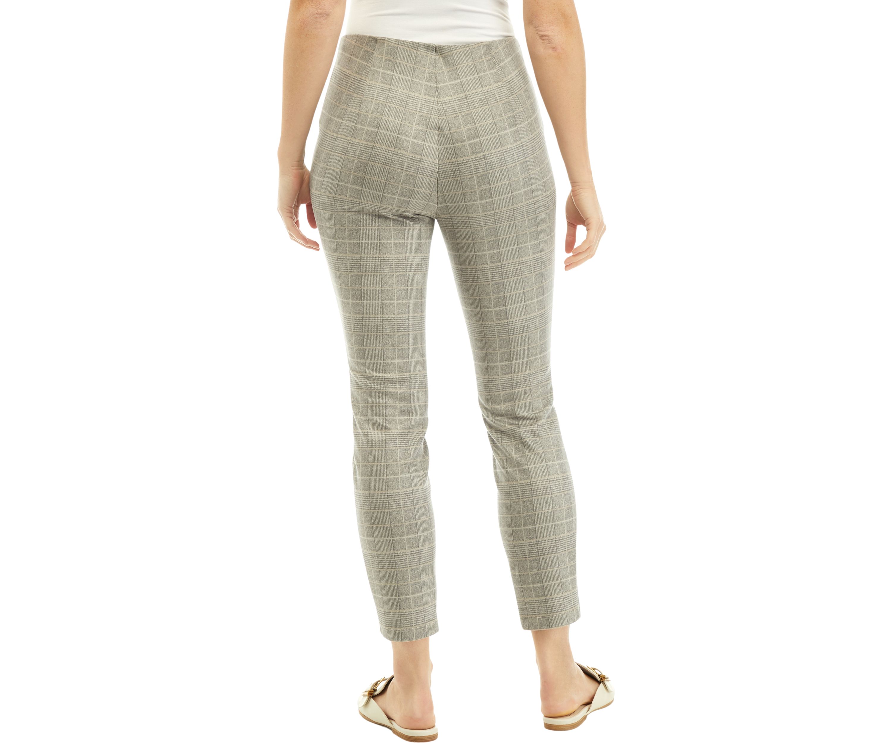 Womens Menswear Slim Faux Suede Pants