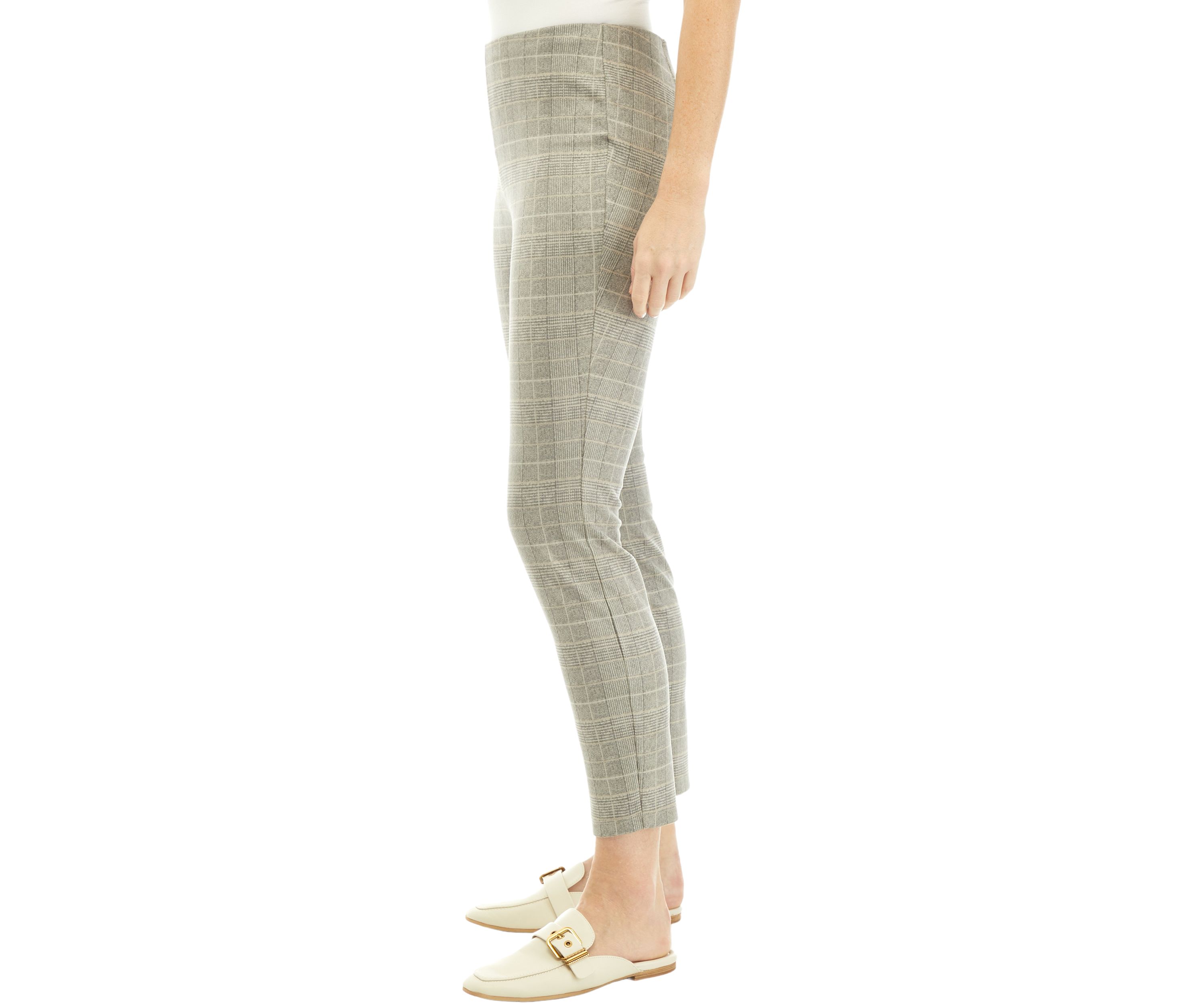 Womens Menswear Slim Faux Suede Pants