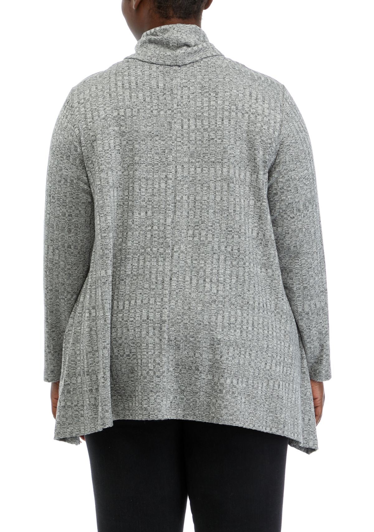 Plus Size Cowl Hankerchief Hem Lurex Top