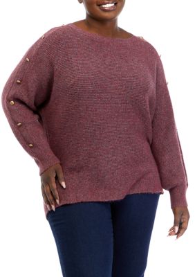 PHILOSOPHY BY REPUBLIC Plus Size Dolman Sleeve Boat Neck Top