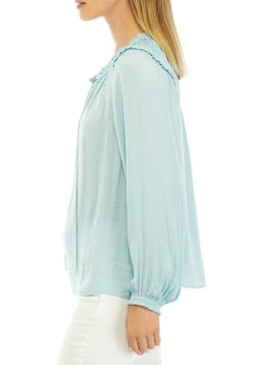 Women's Solid Airflow Peasant Blouse