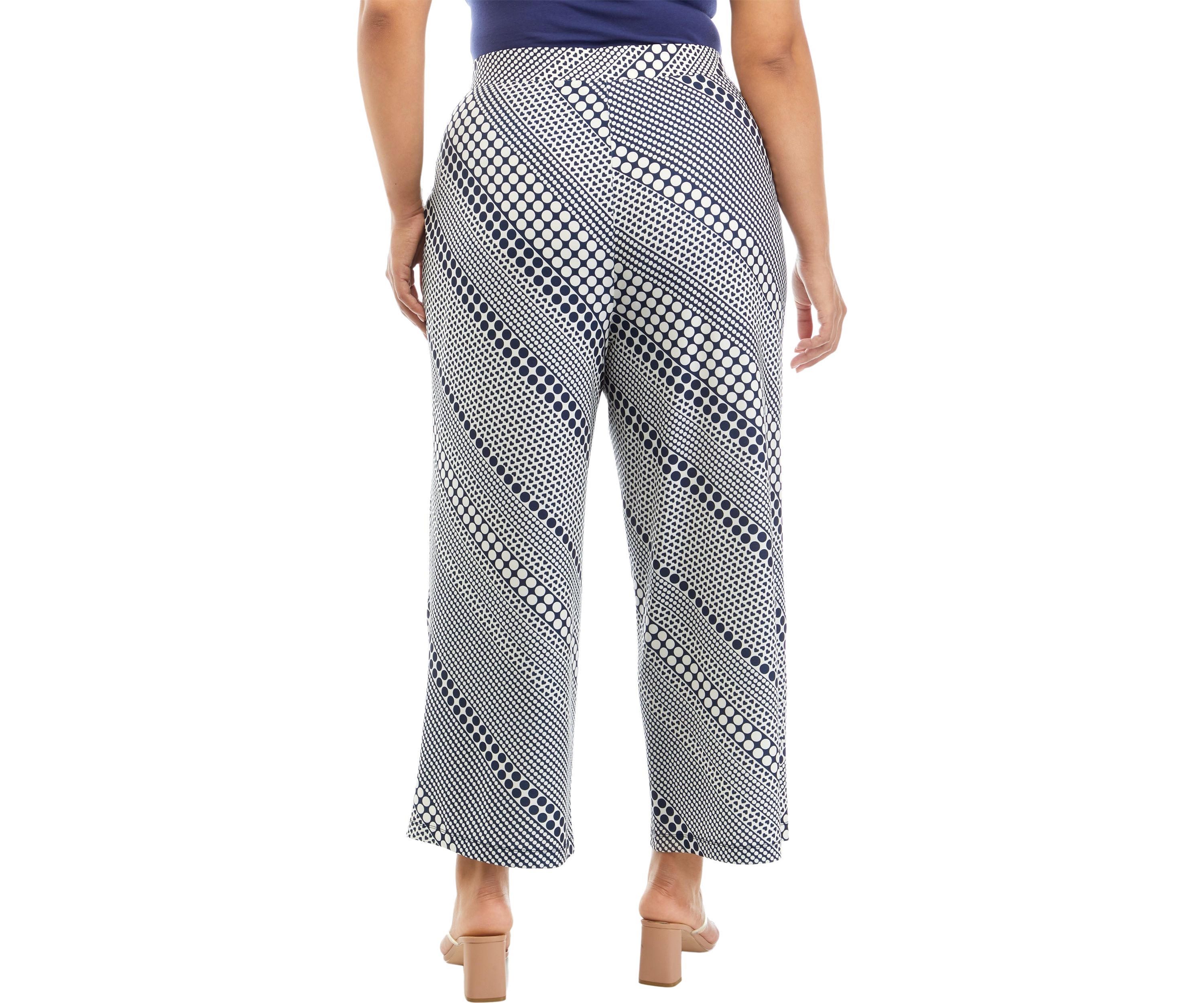 Plus Size Pull On Wide Leg Pants
