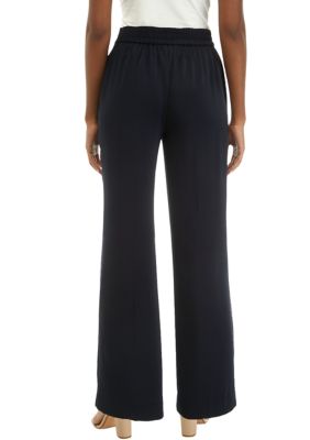 Women's Wide Leg Crepe Pants