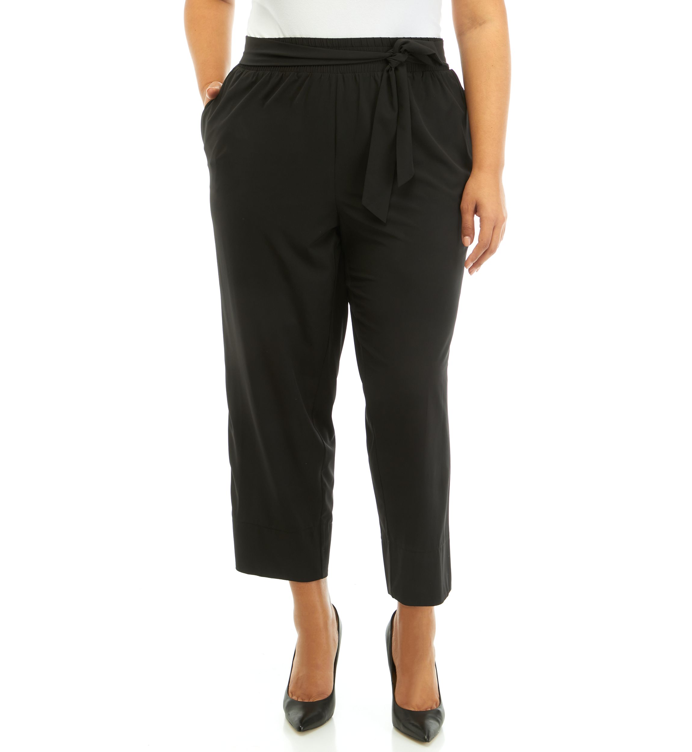 Plus Size Pull On Ankle Pants