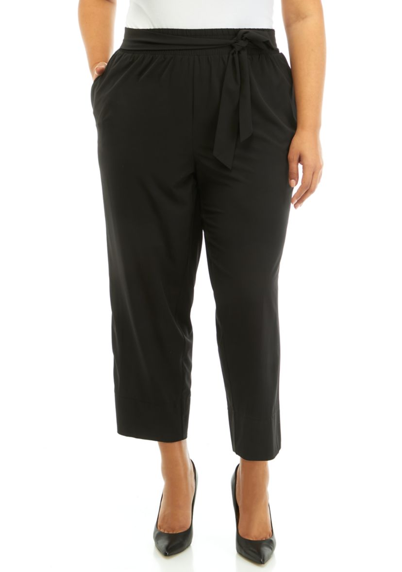 Plus Size Pull On Ankle Pants