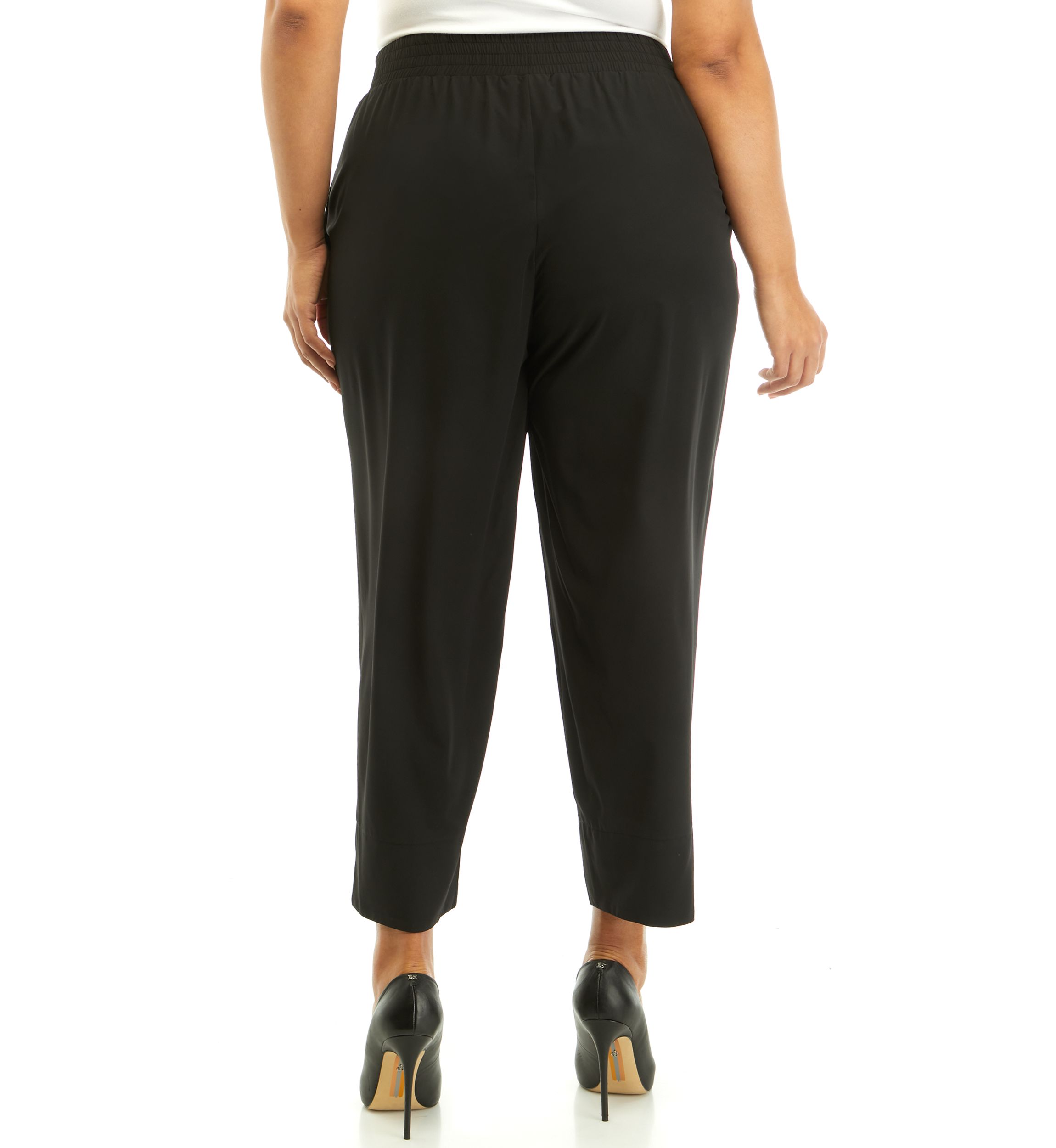 Plus Size Pull On Ankle Pants
