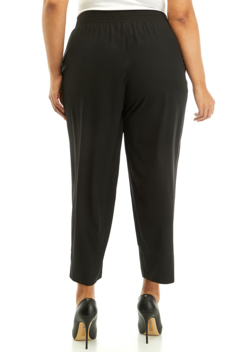 Plus Size Pull On Ankle Pants