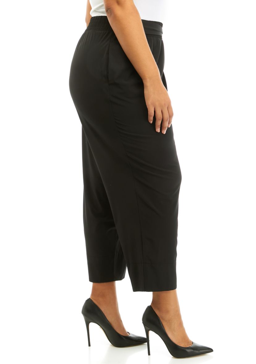Plus Size Pull On Ankle Pants