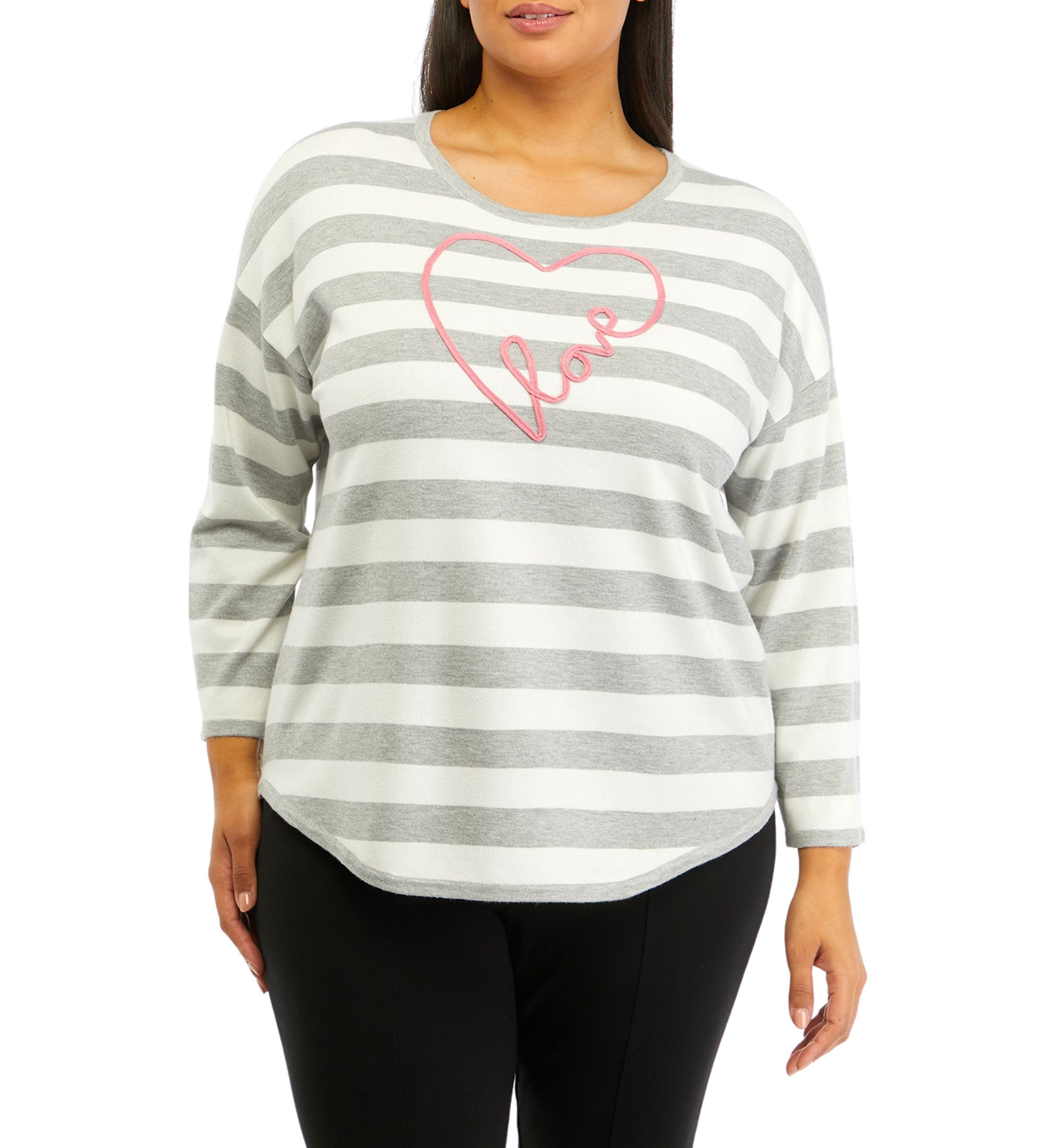 Plus Size Drop Shoulder Sweater