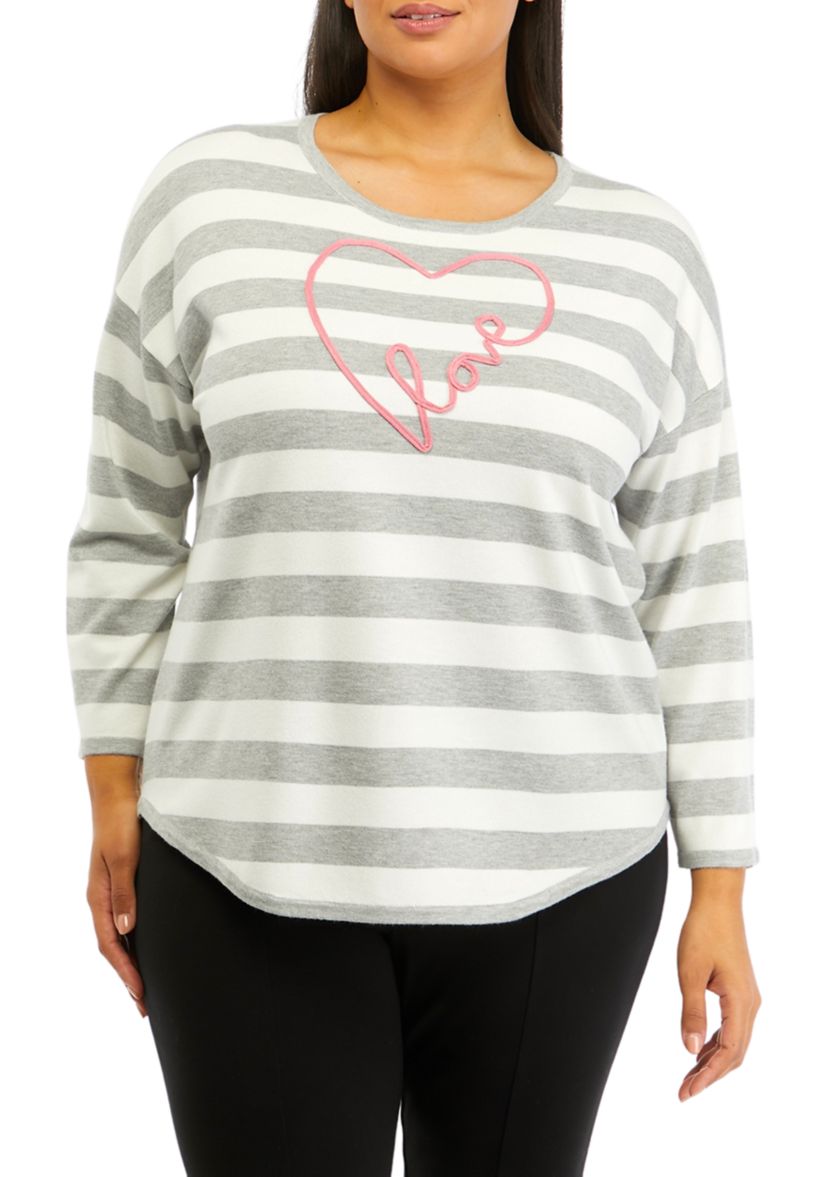 Plus Size Drop Shoulder Sweater