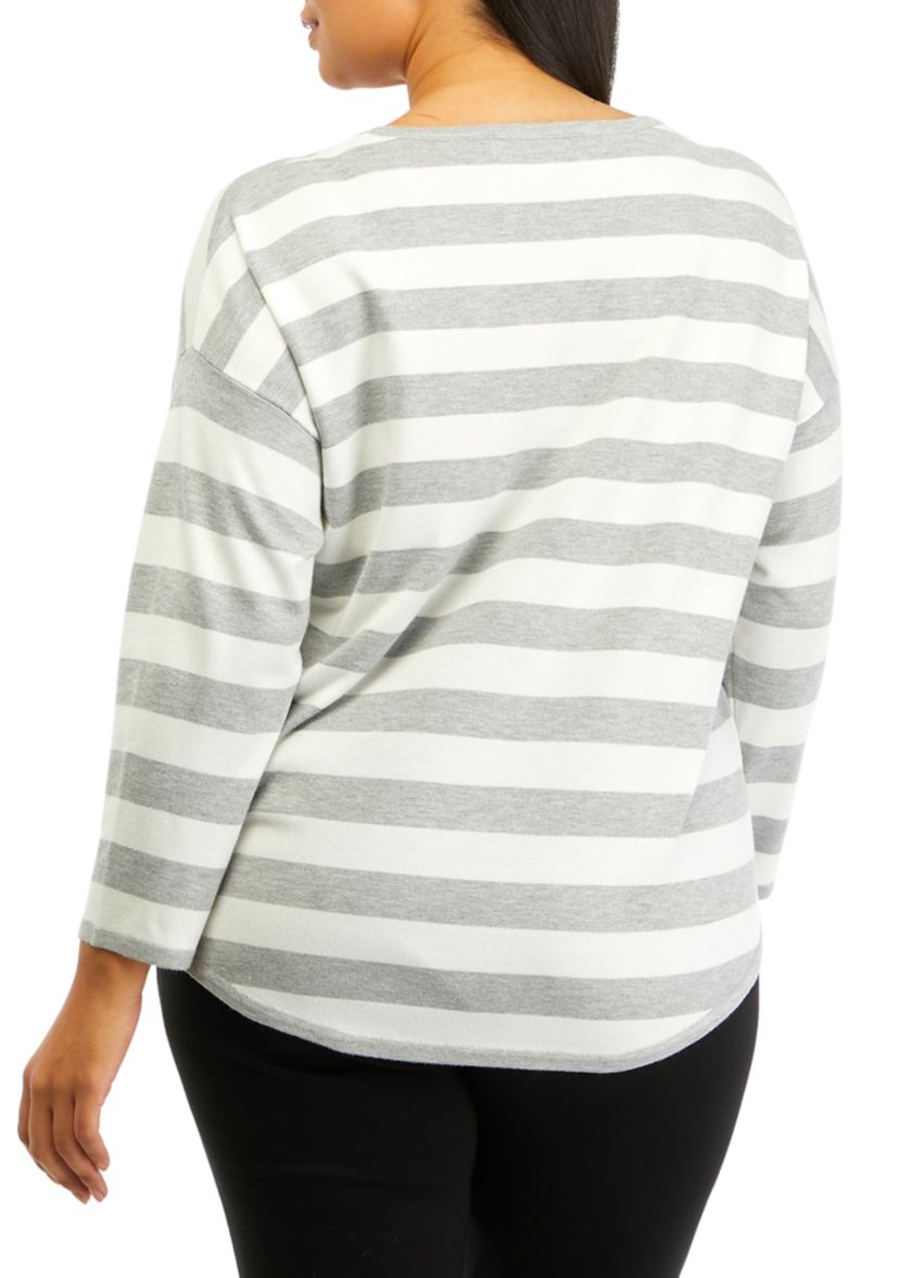 Plus Size Drop Shoulder Sweater